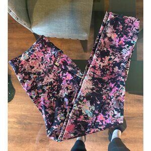 lululemon Multicolor Printed Nylon Blend Yoga Leggings Size 8
